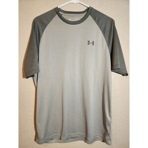 Under Armour Men's Shirt, Size Large, Gray, Heatgear, Loose Fit, Short Sleeve